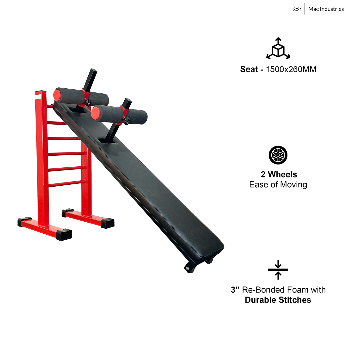 Mac - BRF6007 - Abdominal Crunches Board, Ab-Board Sit-up Bench for Home & Commercial Purposes