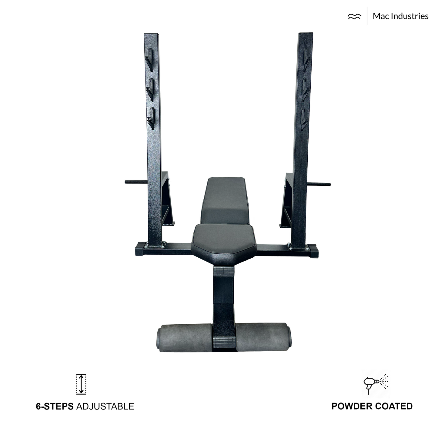 Mac - BRF8004 - Adjustable Olympic Bench Press Incline, Decline & Flat for Weight & Strength Training, Home & Commercial Purpose