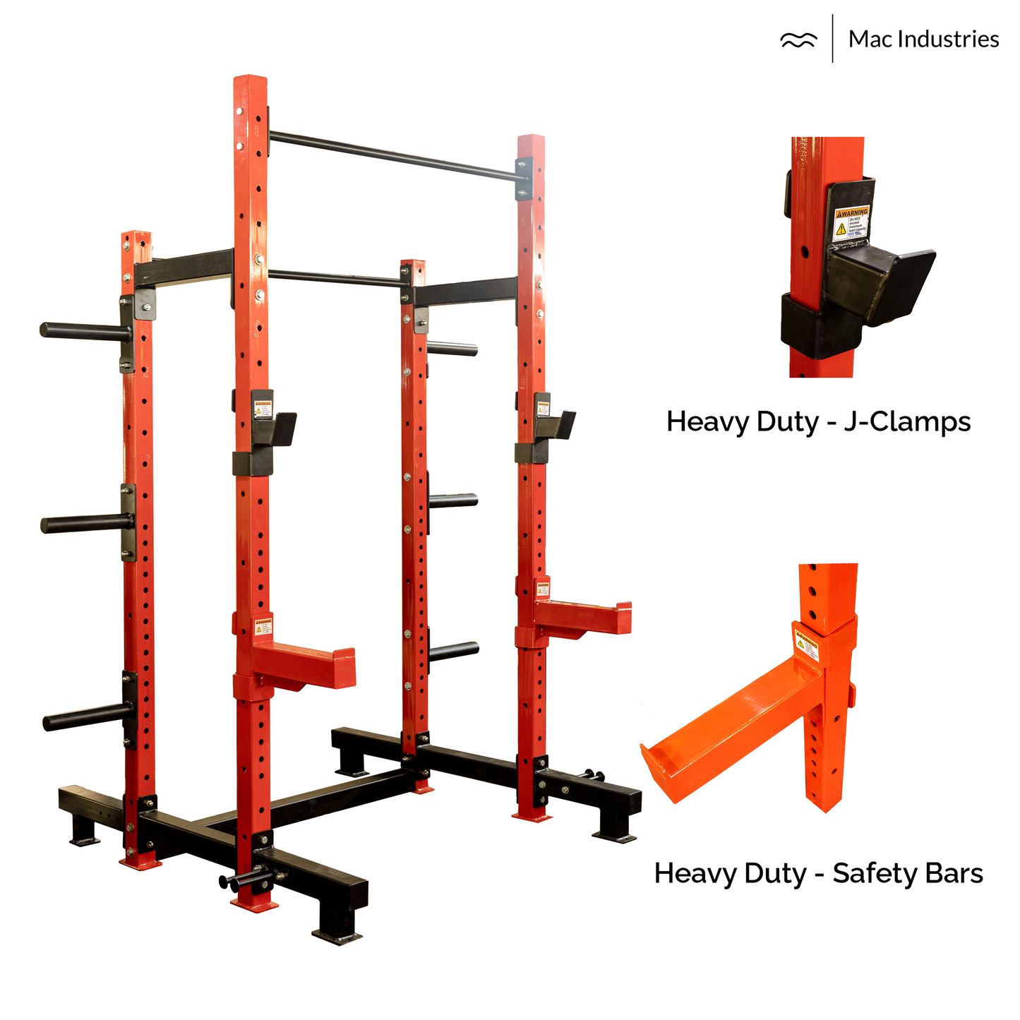 Mac - BRF6022 - Multi-Function Power Rack with Adjustable J-Clamps, Strength Training Machine for Home & Commercial Purpose (PRO Edition)
