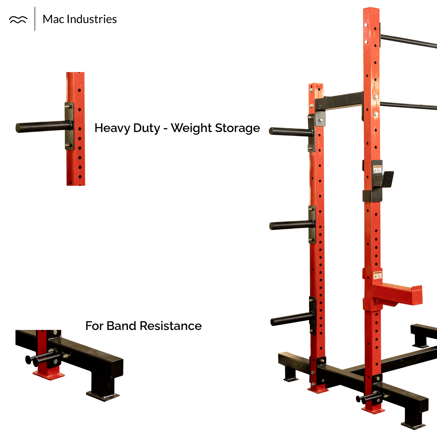 Mac - BRF6022 - Multi-Function Power Rack with Adjustable J-Clamps, Strength Training Machine for Home & Commercial Purpose (PRO Edition)