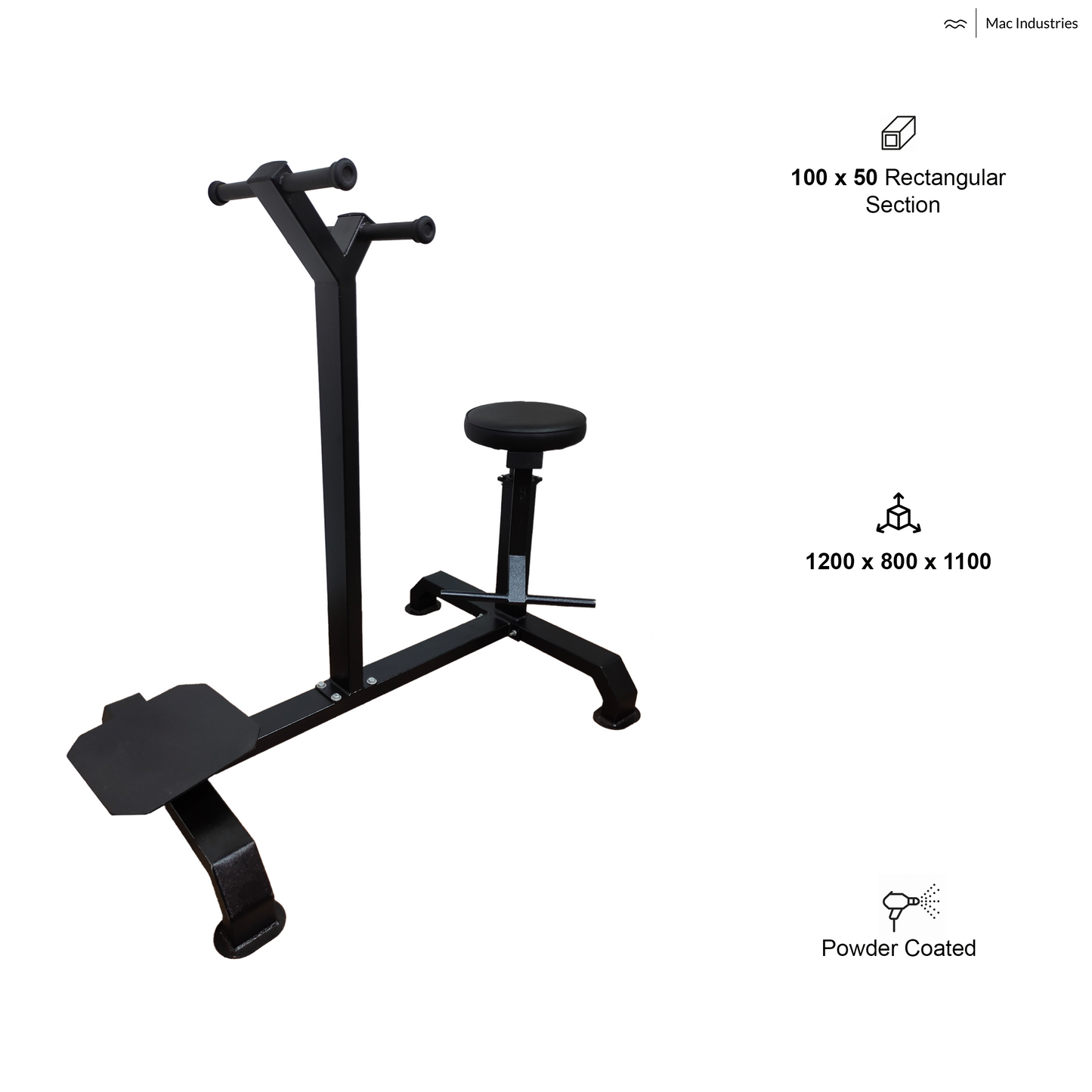 Mac - 8020 - Abdominal Double Twister - Standing and Seated Twister with Leg Support for Home & Commercial Purpose.