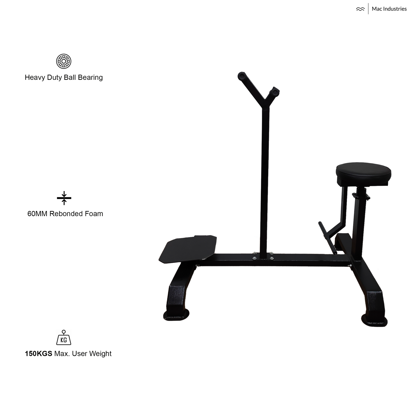 Mac - 8020 - Abdominal Double Twister - Standing and Seated Twister with Leg Support for Home & Commercial Purpose.