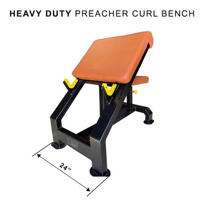 Mac - 8010A - Preacher Curl Flat Bench with Olympic rod Holder, Bicep Curl, Forearm for Gym & Home (Heavy Duty) - Max Weight Capacity : 450 Kg