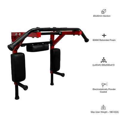 Mac - 9025AL - Chin-Up Bar with Dip Stand & Leg Raise for Home & Commercial Purpose (Wall Mounted)