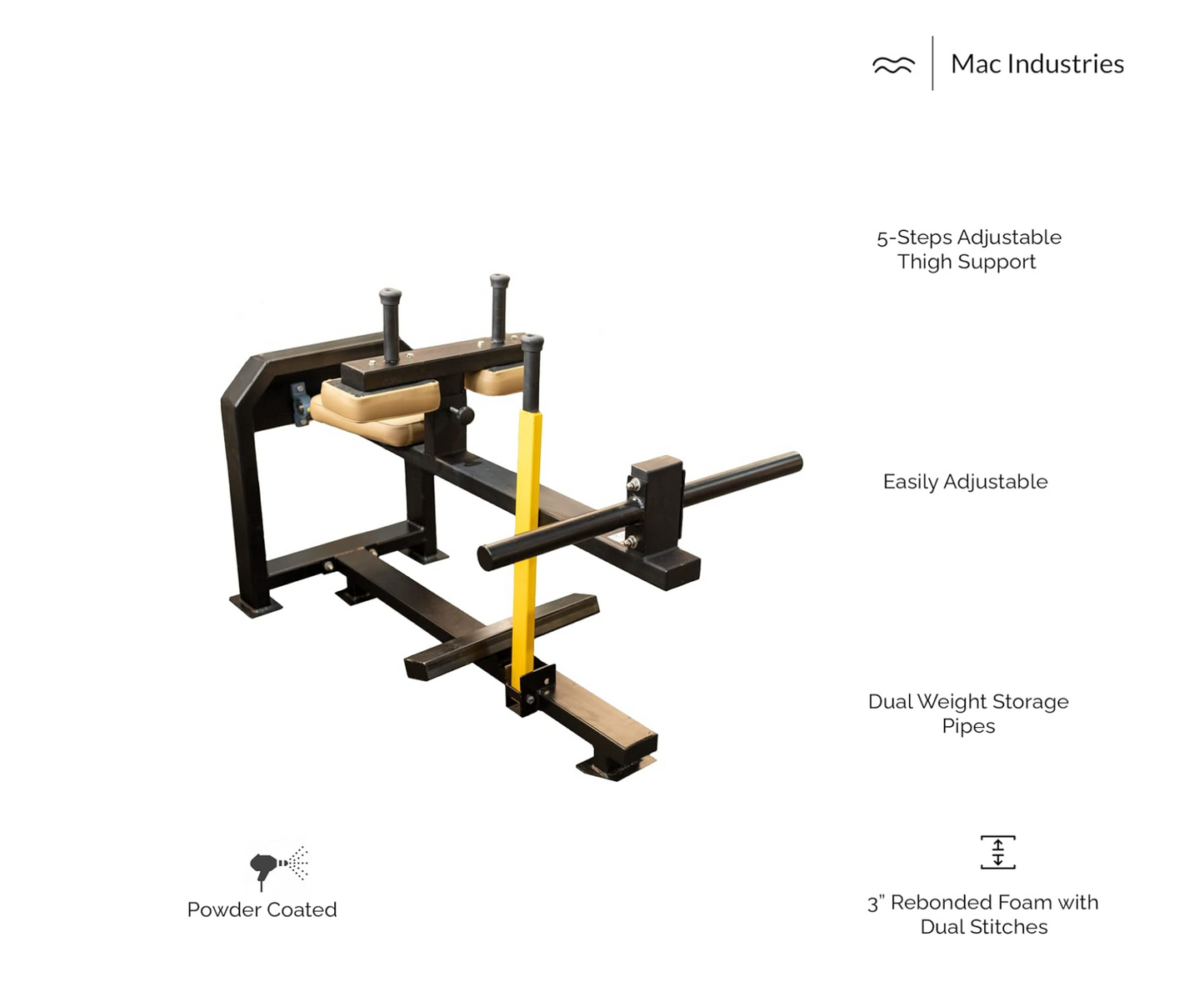 Mac - 3018 - Seated Calf Raise with Adjustable Supporting Pads