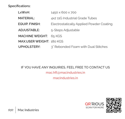 Mac - 3018 - Seated Calf Raise with Adjustable Supporting Pads